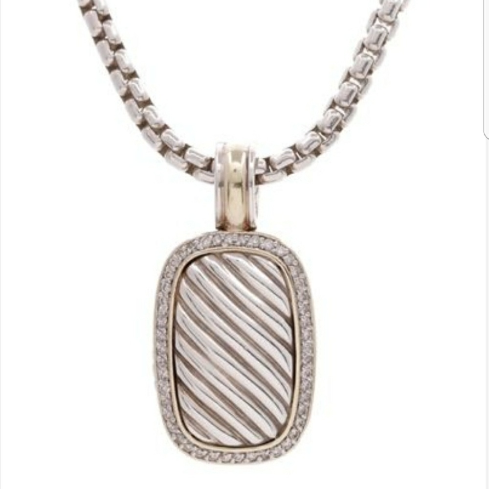 David Yurman diamond cable enhancer necklace